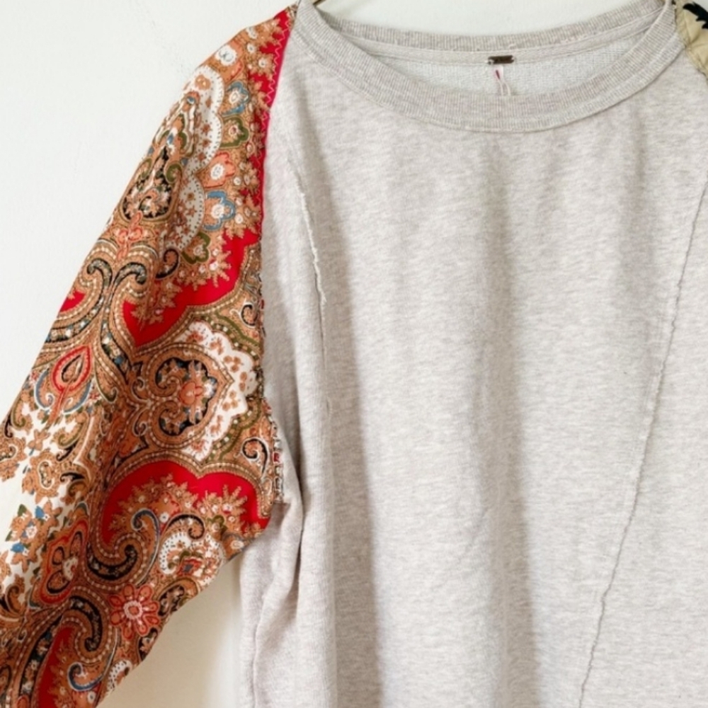 Free People Patchwork Long Sleeve Pullover. - image 7